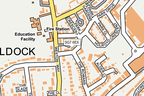 SG7 6EX map - OS OpenMap – Local (Ordnance Survey)