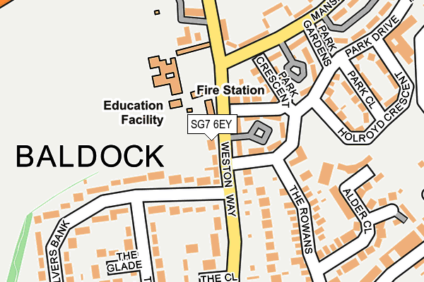 SG7 6EY map - OS OpenMap – Local (Ordnance Survey)