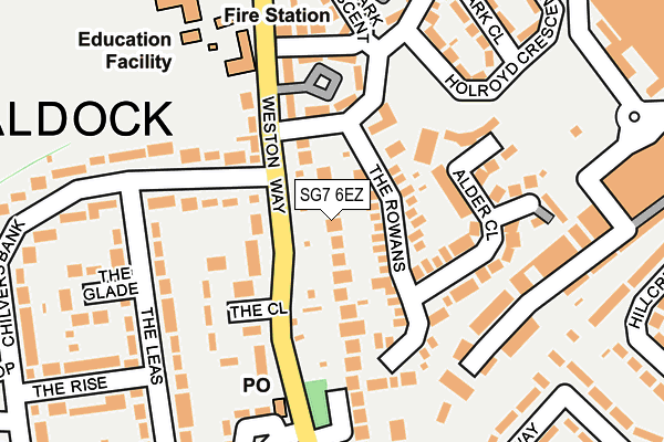 SG7 6EZ map - OS OpenMap – Local (Ordnance Survey)