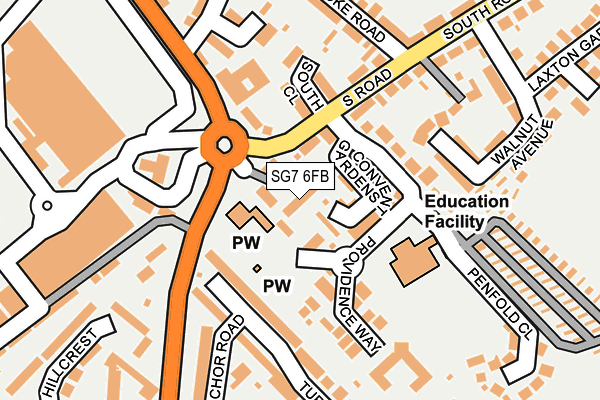 SG7 6FB map - OS OpenMap – Local (Ordnance Survey)