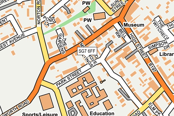 SG7 6FF map - OS OpenMap – Local (Ordnance Survey)