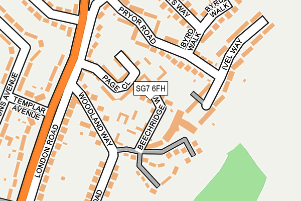 SG7 6FH map - OS OpenMap – Local (Ordnance Survey)