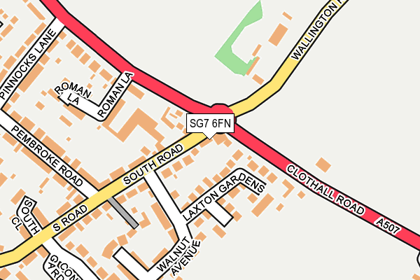 SG7 6FN map - OS OpenMap – Local (Ordnance Survey)