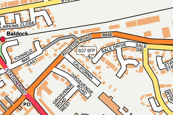 SG7 6FP map - OS OpenMap – Local (Ordnance Survey)