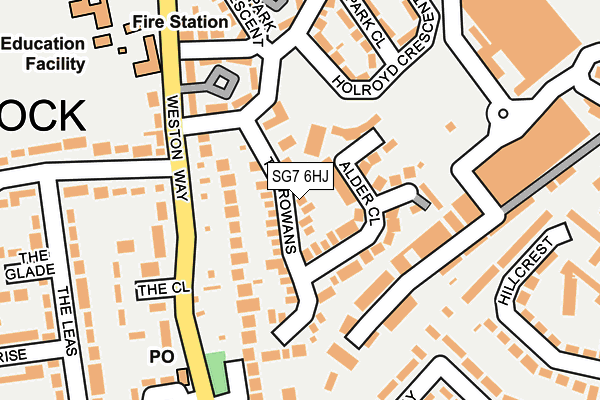 SG7 6HJ map - OS OpenMap – Local (Ordnance Survey)