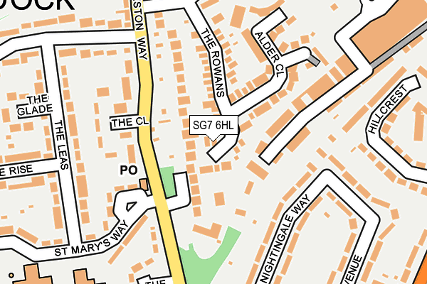 SG7 6HL map - OS OpenMap – Local (Ordnance Survey)