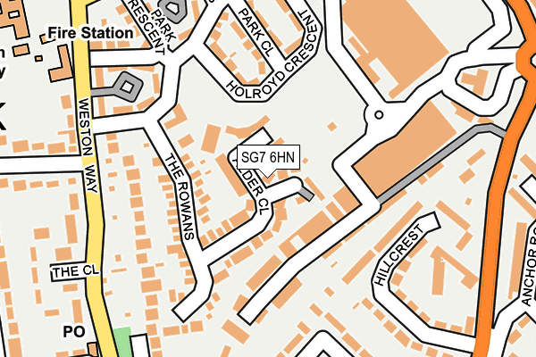 SG7 6HN map - OS OpenMap – Local (Ordnance Survey)