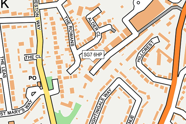 SG7 6HP map - OS OpenMap – Local (Ordnance Survey)