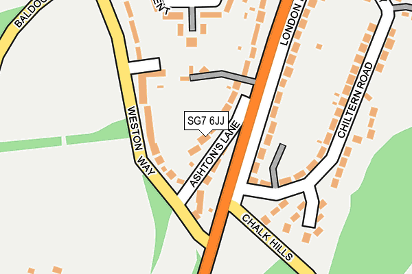 SG7 6JJ map - OS OpenMap – Local (Ordnance Survey)