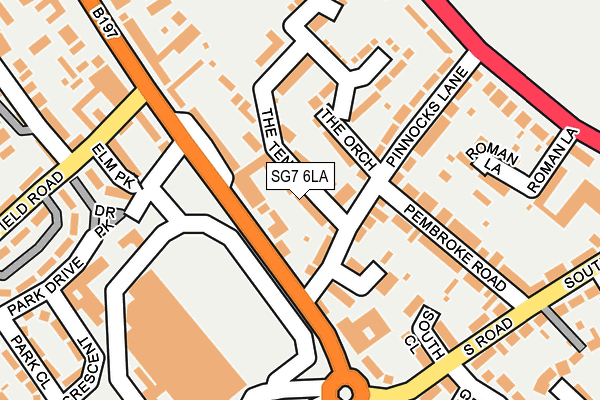 SG7 6LA map - OS OpenMap – Local (Ordnance Survey)