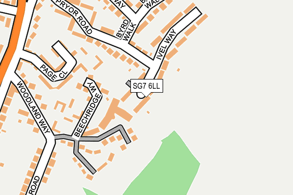 SG7 6LL map - OS OpenMap – Local (Ordnance Survey)