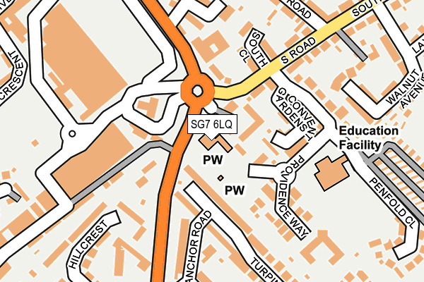 SG7 6LQ map - OS OpenMap – Local (Ordnance Survey)