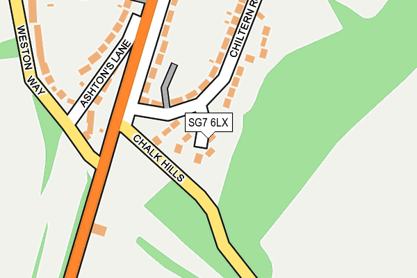 SG7 6LX map - OS OpenMap – Local (Ordnance Survey)