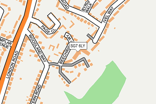 SG7 6LY map - OS OpenMap – Local (Ordnance Survey)