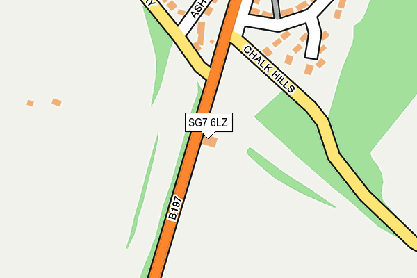 SG7 6LZ map - OS OpenMap – Local (Ordnance Survey)