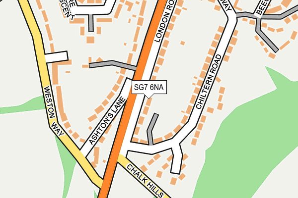 SG7 6NA map - OS OpenMap – Local (Ordnance Survey)