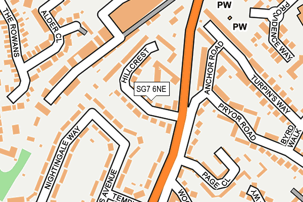 SG7 6NE map - OS OpenMap – Local (Ordnance Survey)