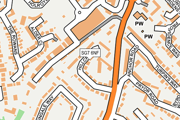 SG7 6NF map - OS OpenMap – Local (Ordnance Survey)