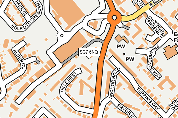 SG7 6NQ map - OS OpenMap – Local (Ordnance Survey)