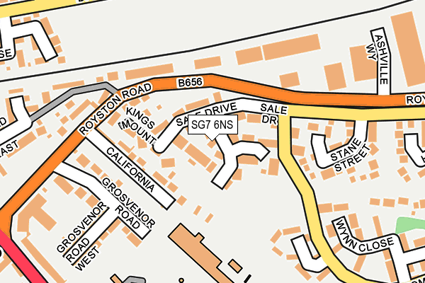 SG7 6NS map - OS OpenMap – Local (Ordnance Survey)