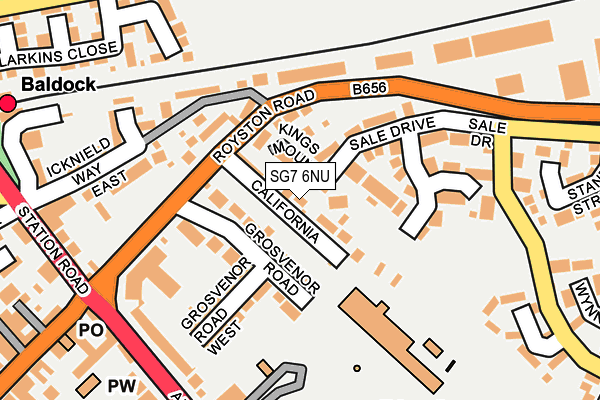 SG7 6NU map - OS OpenMap – Local (Ordnance Survey)