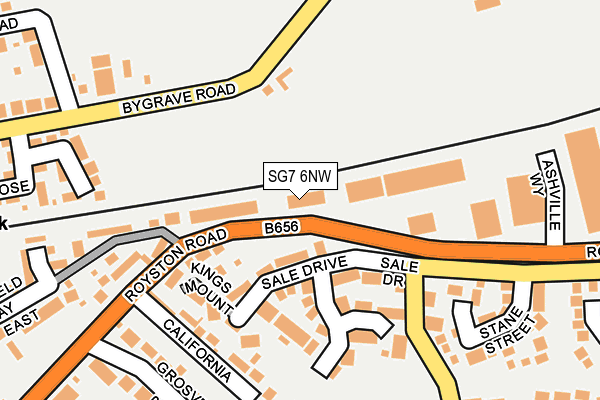 SG7 6NW map - OS OpenMap – Local (Ordnance Survey)