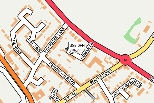 SG7 6PN map - OS OpenMap – Local (Ordnance Survey)