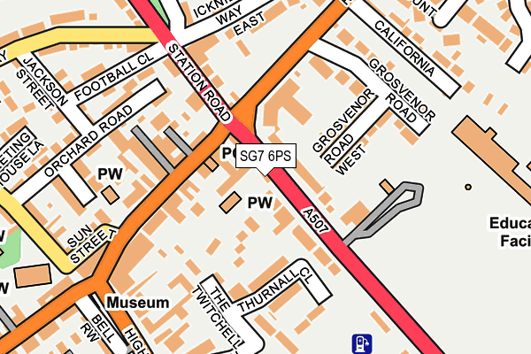 SG7 6PS map - OS OpenMap – Local (Ordnance Survey)
