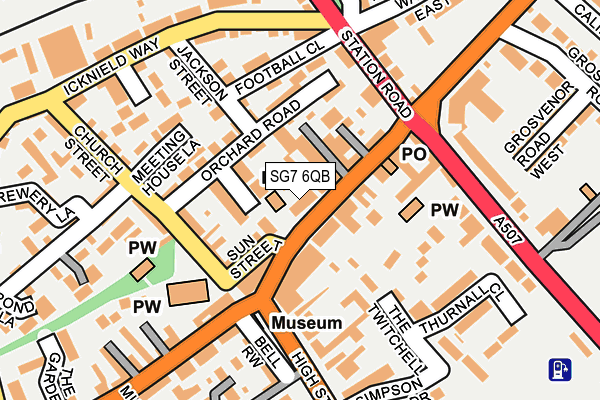 SG7 6QB map - OS OpenMap – Local (Ordnance Survey)