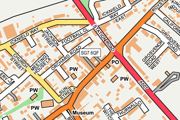 SG7 6QF map - OS OpenMap – Local (Ordnance Survey)