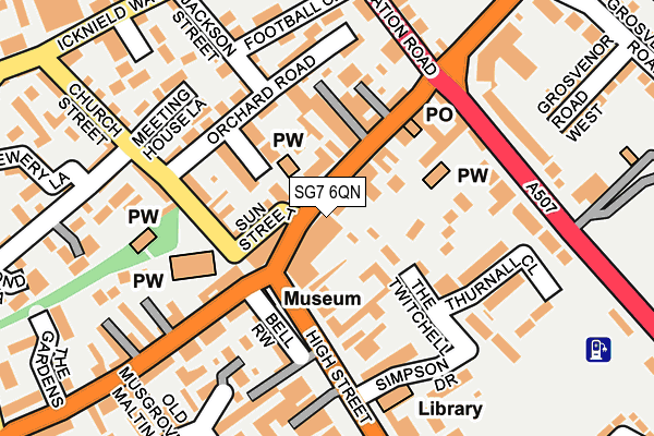 SG7 6QN map - OS OpenMap – Local (Ordnance Survey)