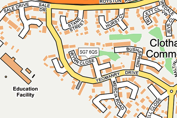 SG7 6QS map - OS OpenMap – Local (Ordnance Survey)