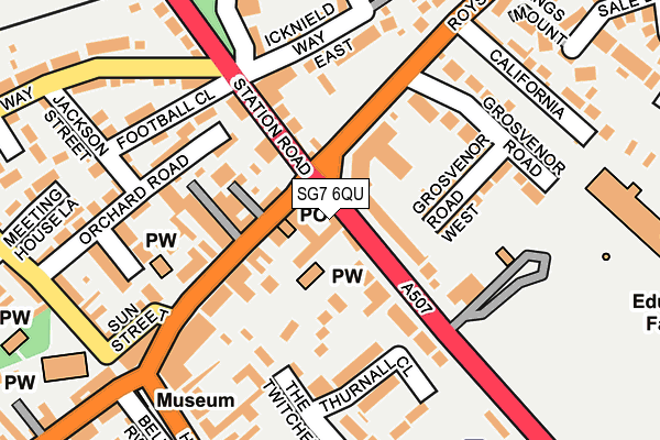 SG7 6QU map - OS OpenMap – Local (Ordnance Survey)