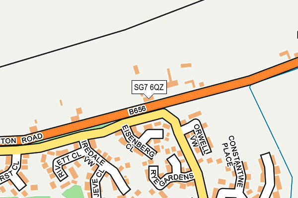 SG7 6QZ map - OS OpenMap – Local (Ordnance Survey)