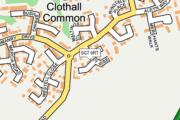 SG7 6RT map - OS OpenMap – Local (Ordnance Survey)