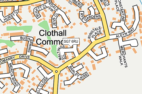 SG7 6RU map - OS OpenMap – Local (Ordnance Survey)