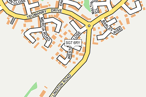 SG7 6RY map - OS OpenMap – Local (Ordnance Survey)