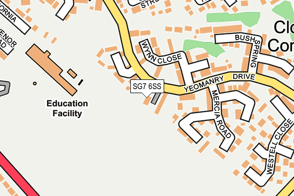 SG7 6SS map - OS OpenMap – Local (Ordnance Survey)