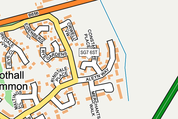 SG7 6ST map - OS OpenMap – Local (Ordnance Survey)