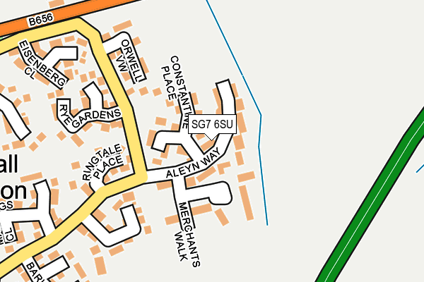 SG7 6SU map - OS OpenMap – Local (Ordnance Survey)
