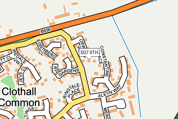 SG7 6TH map - OS OpenMap – Local (Ordnance Survey)