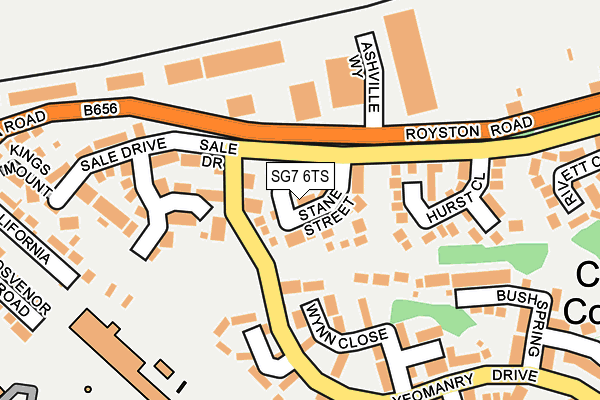 SG7 6TS map - OS OpenMap – Local (Ordnance Survey)