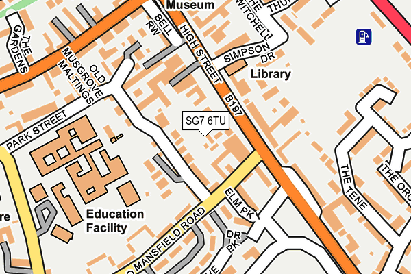 SG7 6TU map - OS OpenMap – Local (Ordnance Survey)
