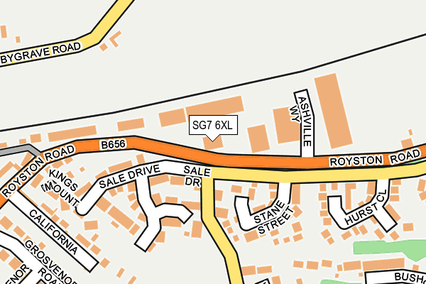 SG7 6XL map - OS OpenMap – Local (Ordnance Survey)