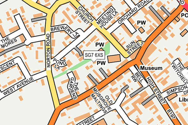 SG7 6XS map - OS OpenMap – Local (Ordnance Survey)