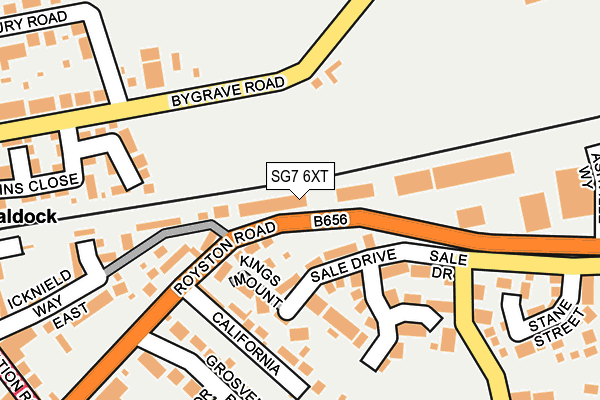 SG7 6XT map - OS OpenMap – Local (Ordnance Survey)