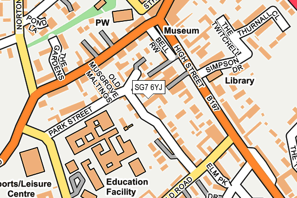 SG7 6YJ map - OS OpenMap – Local (Ordnance Survey)