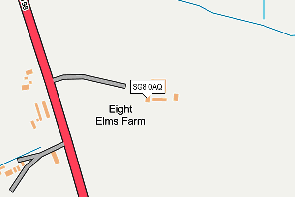 SG8 0AQ map - OS OpenMap – Local (Ordnance Survey)