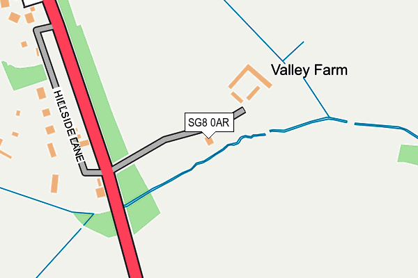 SG8 0AR map - OS OpenMap – Local (Ordnance Survey)