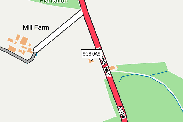 SG8 0AS map - OS OpenMap – Local (Ordnance Survey)